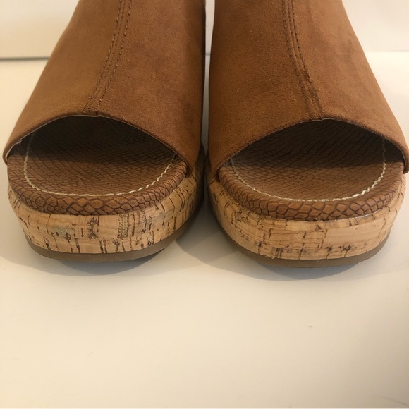 Circus by Sam Edelman, Brown Suede Slip On, Wedge Sandal - Picture 7 of 13